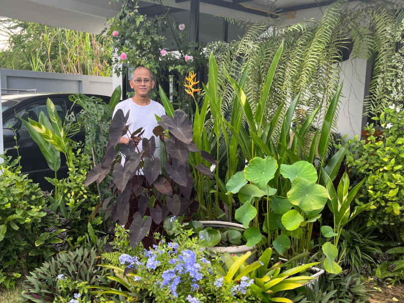 FLOCERT Auditor in his garden